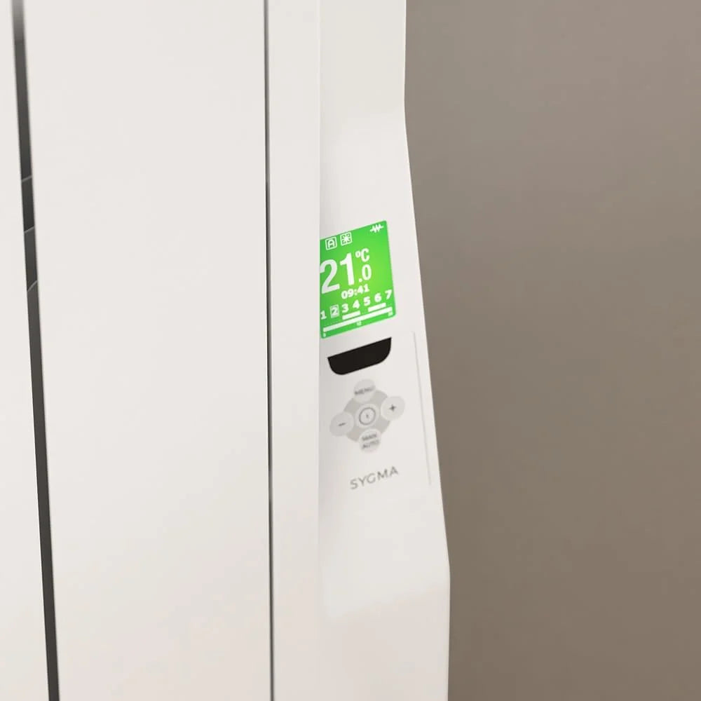 Rointe Sygma Radiador Eléctrico Digital Programable 1200W Bajo Consumo 8 elementos color Blanco