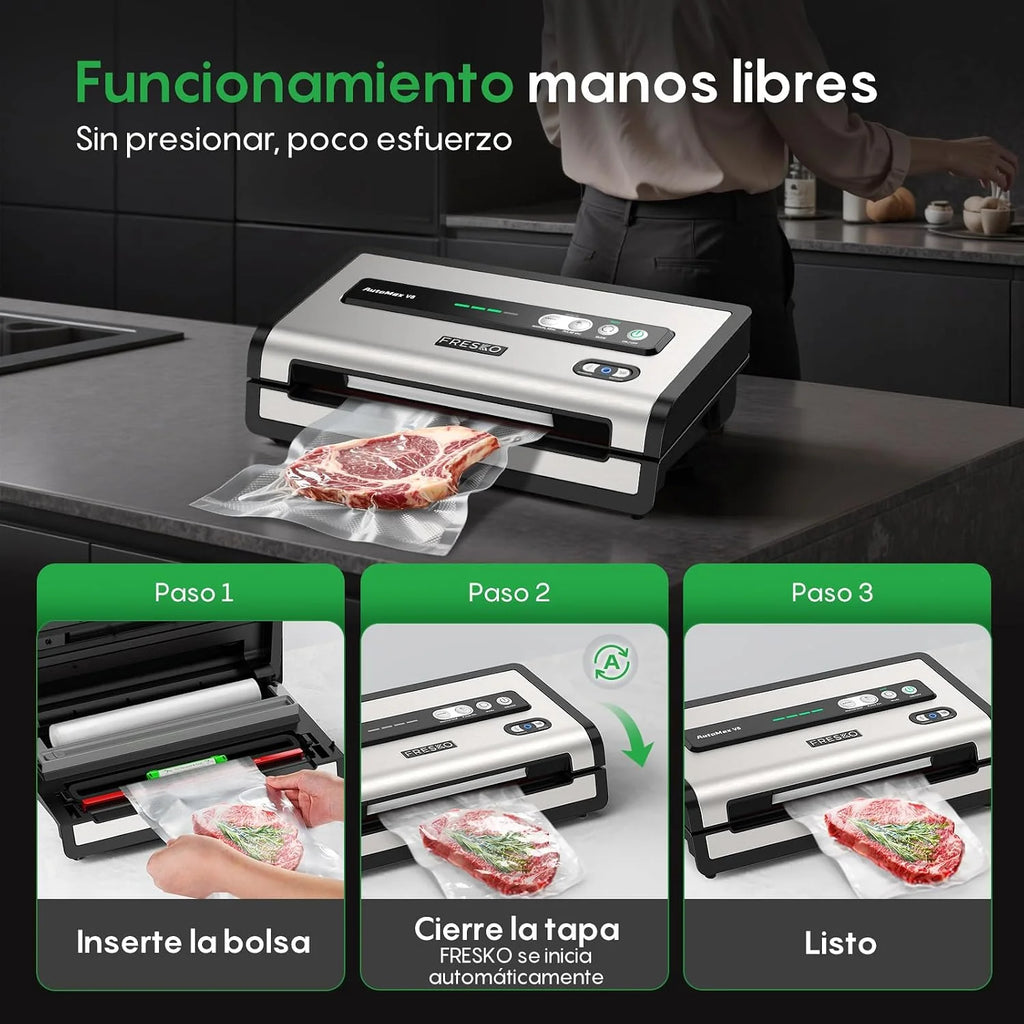 FRESKO Envasadora al Vacío Automática para Alimentos Manos Libres
