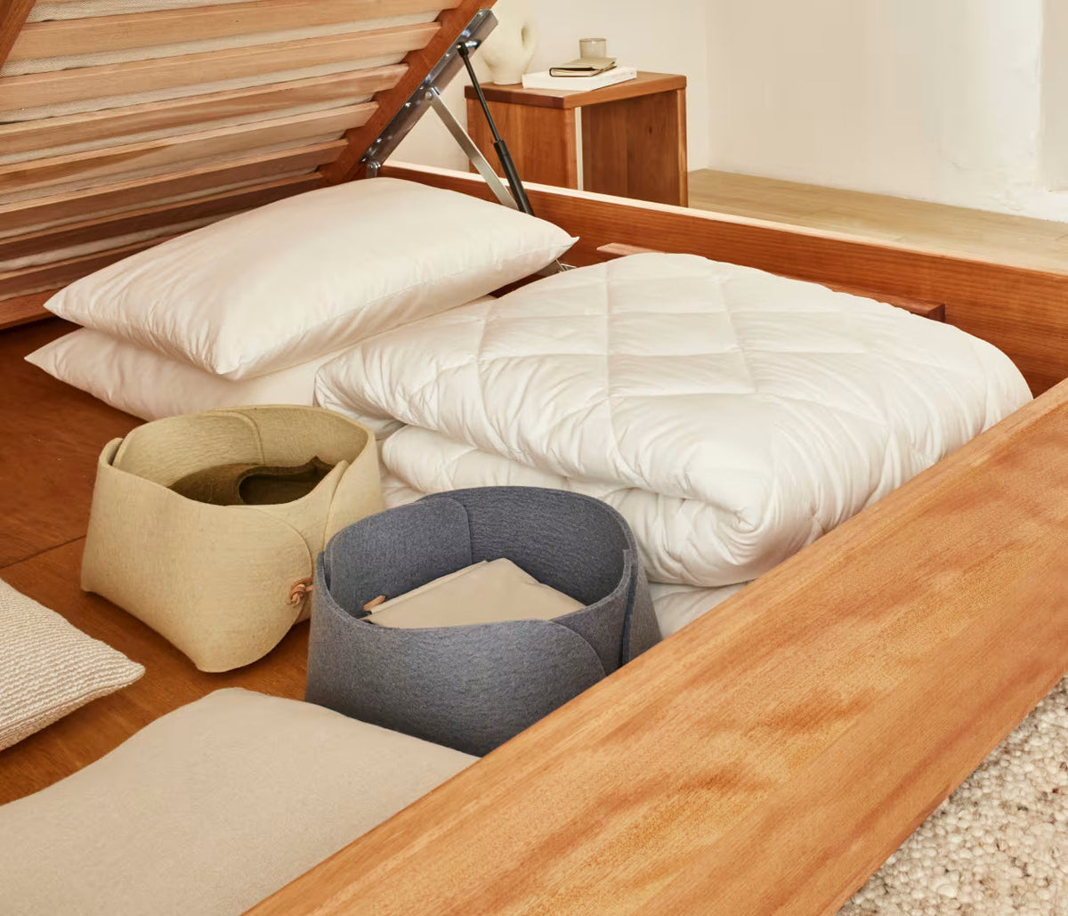 LUCA solid wood storage bed