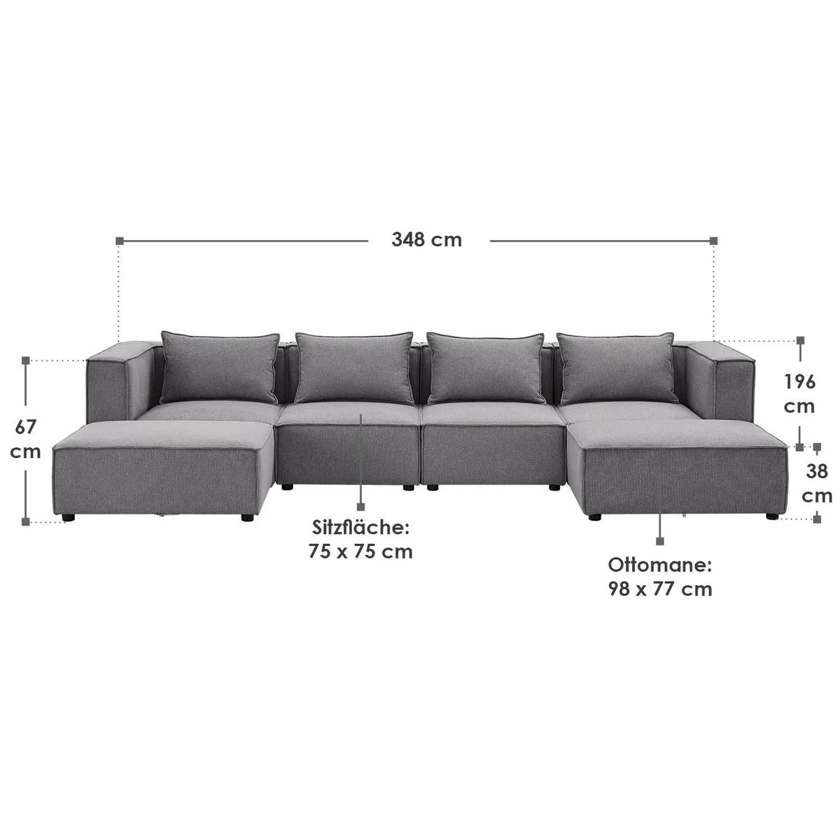 2025 Sofá modular Domas XXL – salón modulable