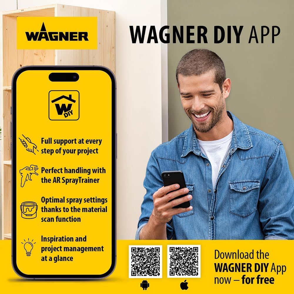 WAGNER Airless pulverizador de Pintura Control 150 M para Pinturas de Pared, esmaltes, Barnices, protección de la Madera y contra la corrosión, 0-900 ml/min, 110 Bar, depósito 5500 ml, Manguera 7,5 m