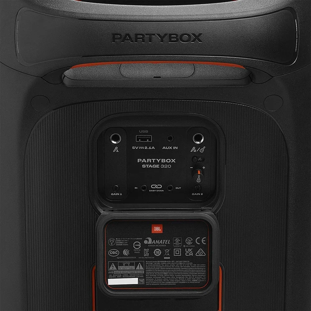 2026 JBL PartyBox Stage 320 Altavoz Bluetooth portátil para fiestas – Negro