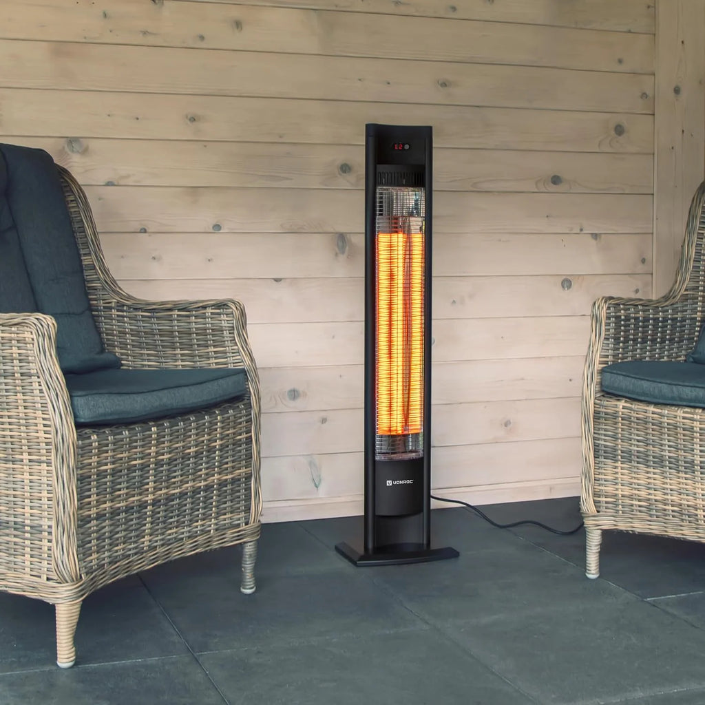 VONROC Filicudi Patio Heater 2000W with Carbon Infrared
