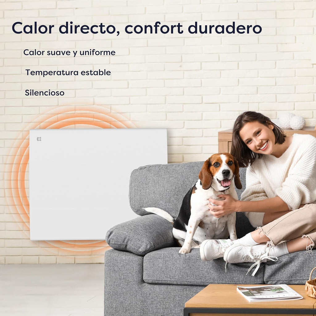 CIARRA 1000W Inertia Radiator, Smart Electric Wall Heater