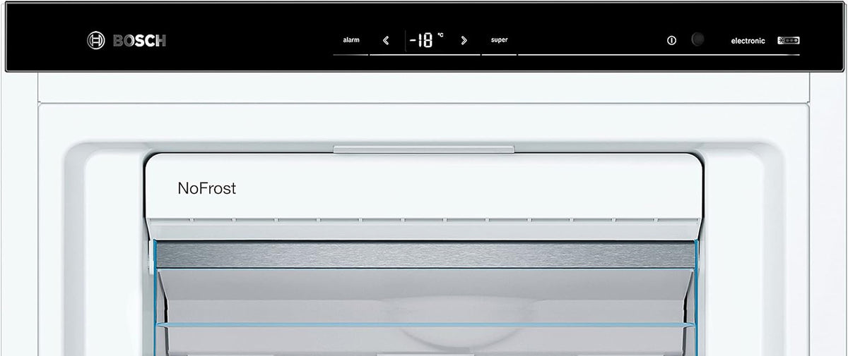 Bosch GSN51AWCV Serie 6 - Congelador independiente, 161 x 70 cm, 175 kWh por año, color blanco, 290 L, tamaño XXL, iluminación LED, VarioZone, NoFrost
