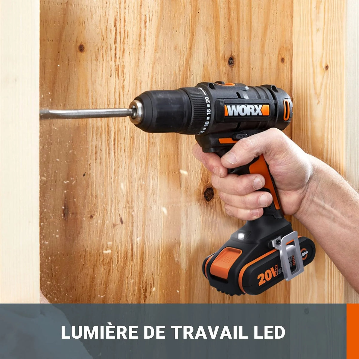 WORX WX108 Taladro Atornillador 20V 2Bat 45Nm