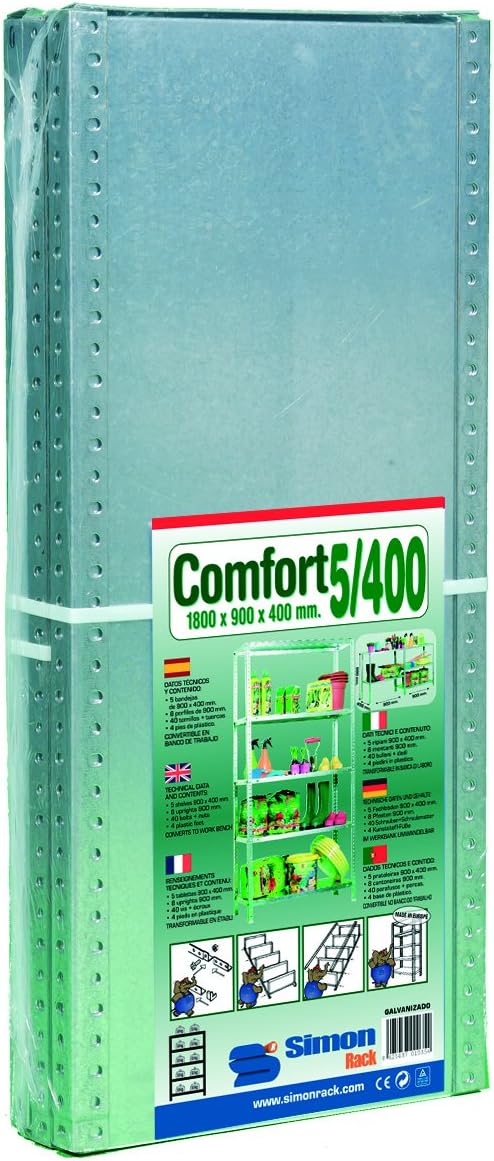 Simon Rack Estantería Metálica 2000x1000x500 mm - Comfort