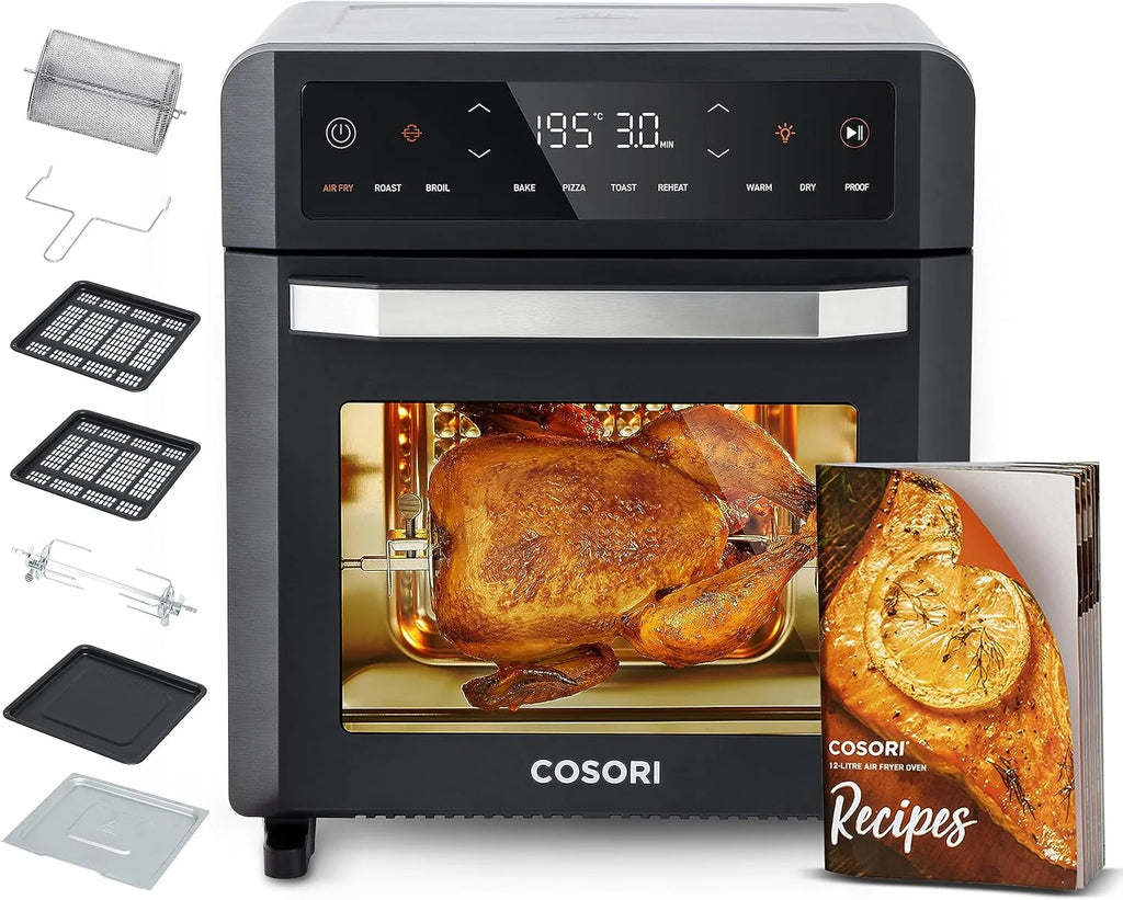 Cosori Freidora de Aire Horno 12L con Doble Resistencia y Ventana