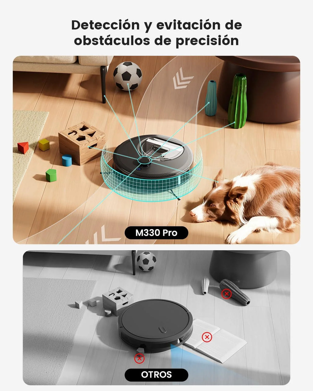 Lefant M330 Pro Robot Aspirador y Fregasuelos con Mapeo 3 en 1, 5000Pa