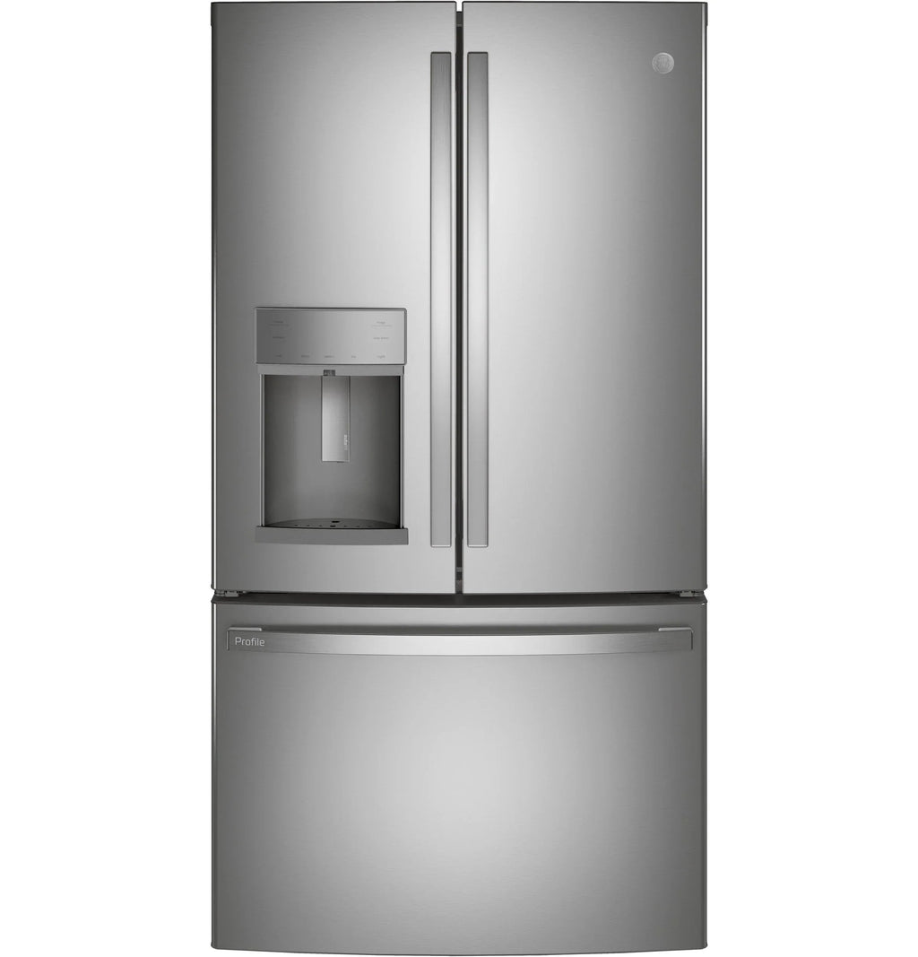 2025 Refrigerador French Door GE Profile™ Series ENERGY STAR® de 27.7 pies cúbicos, resistente a huellas dactilares, con llenado automático manos libres
