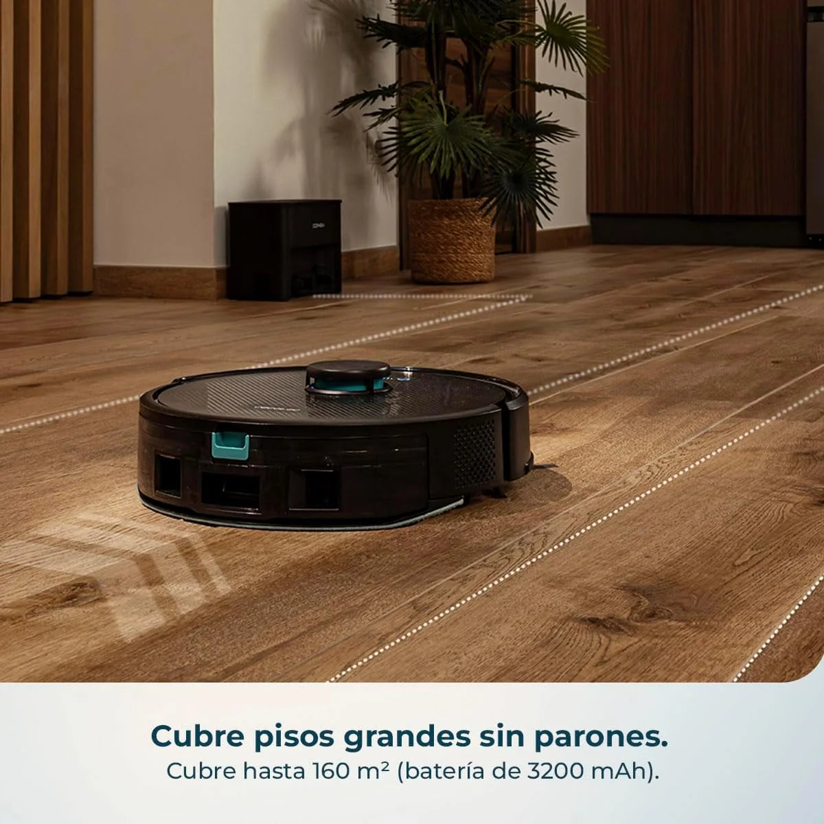 Cecotec Robot Aspirador y Friegasuelos con Base de Autovaciado Conga Y50 X-Treme. Navegación Láser, Potencia de Succión 5000Pa, Base con Depósito 3L, Cepillo Multifunción, App