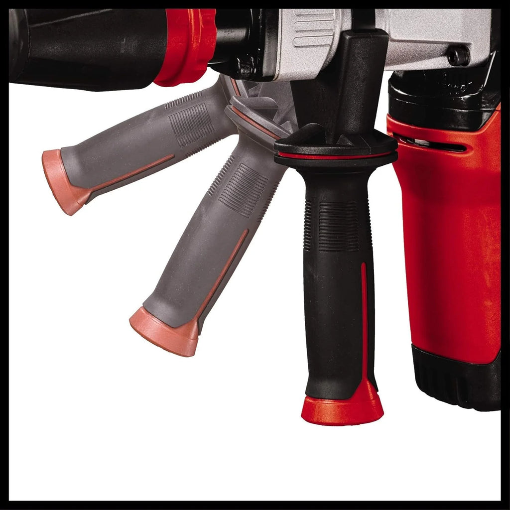 Einhell Martillo de demolición TE-DH 12 (1050 W, 12 J, toma SDSmax, empuñadura con amortiguación vibrac.,empuñadura adicional ajustable, 4m cable, incl. cincel puntiagudo y plano, incl. E-box)
