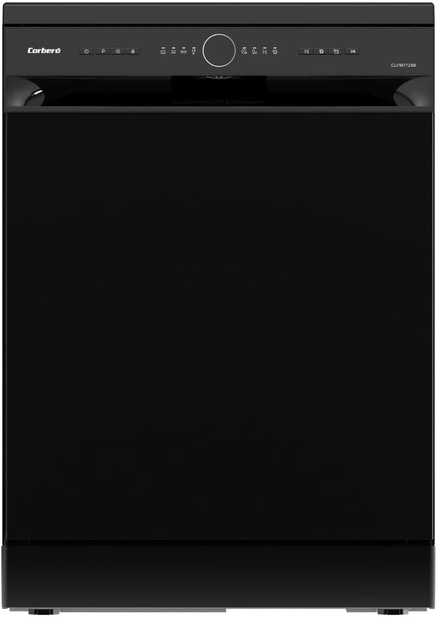 Corberó - Lavavajillas 60 cm Excellence | CLVM7725B | 14 Cubiertos | 6 Programas | 4 Temperaturas | Display LED | Función Auto Apertura | Negro