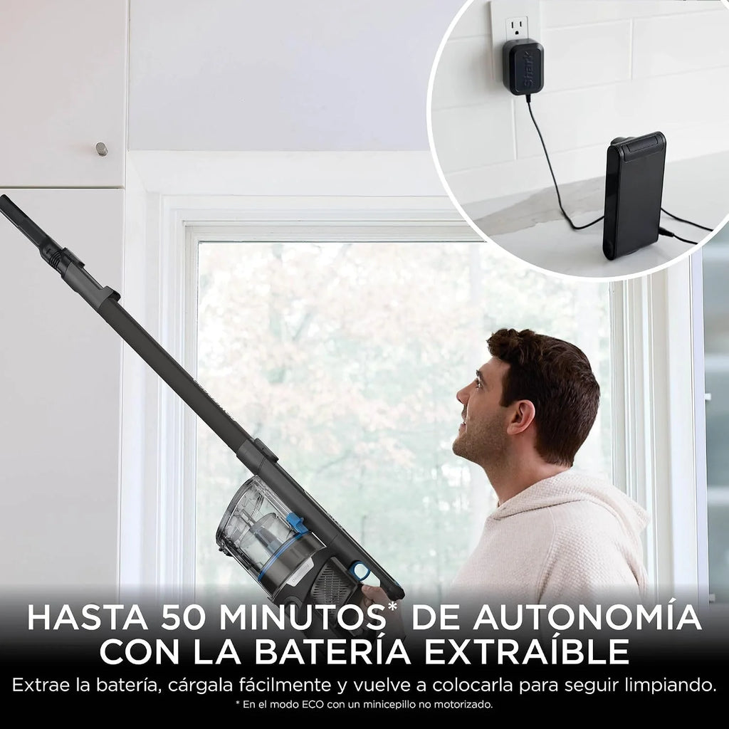 Shark PowerPro, Aspiradora sin Cable, 60 Min., Azul Metalizado