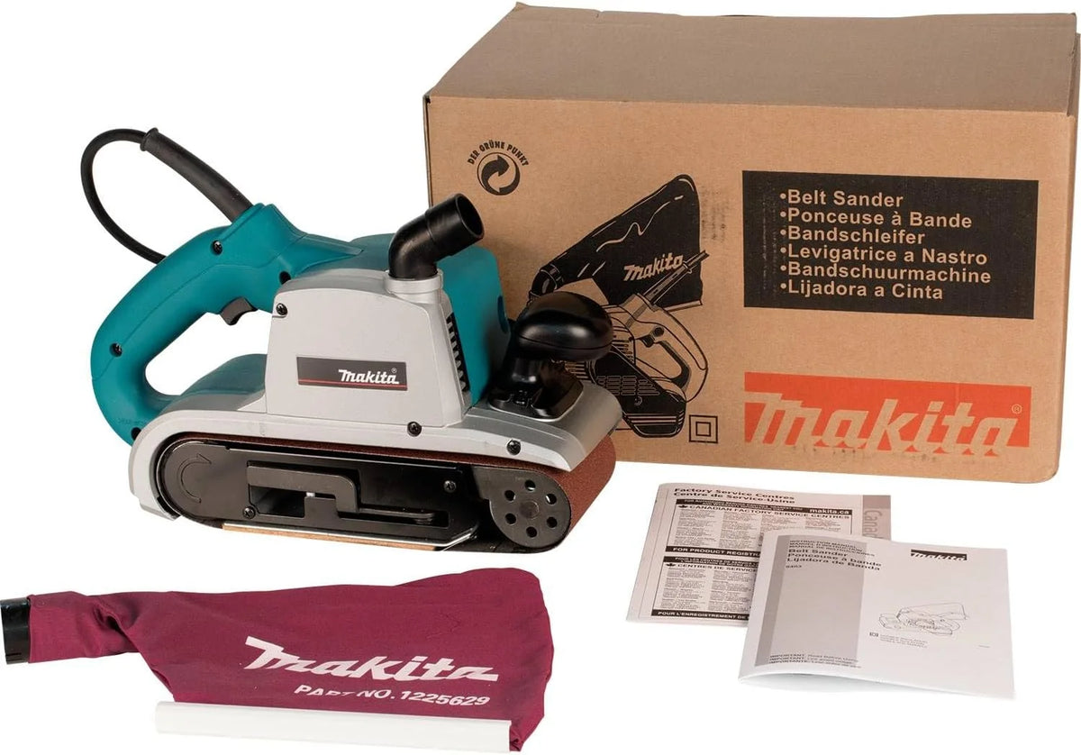Makita 9403 Lijadora de Banda, 500 m/min, 5.7 kg, 1200 W, 230 V, Azul, 10.2 cm