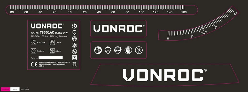 VONROC Sierra de Mesa 1500W - 210mm