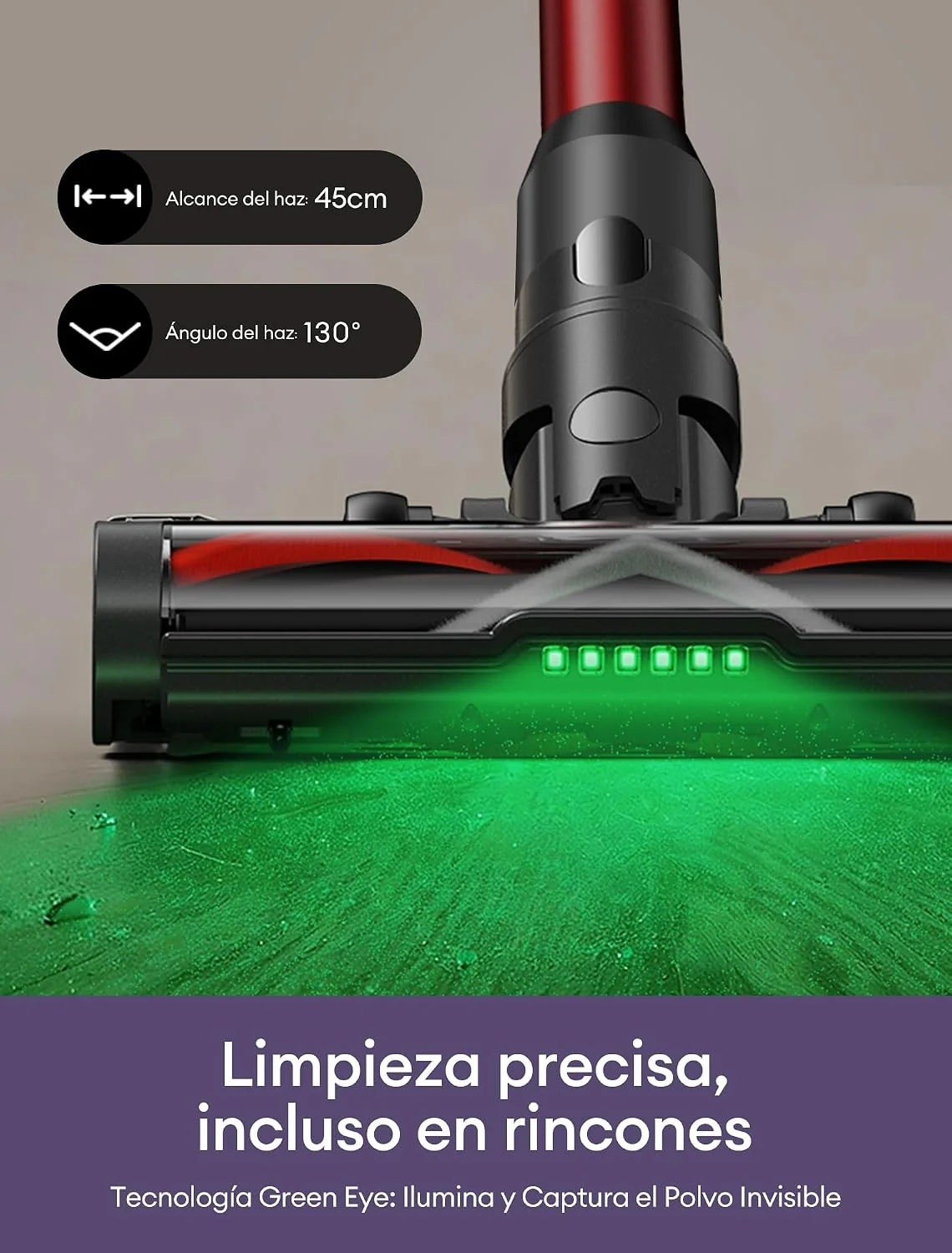 Ultenic U18Pro Aspiradora sin Cable 55Kpa/80Mins, Sistema Multiciclón