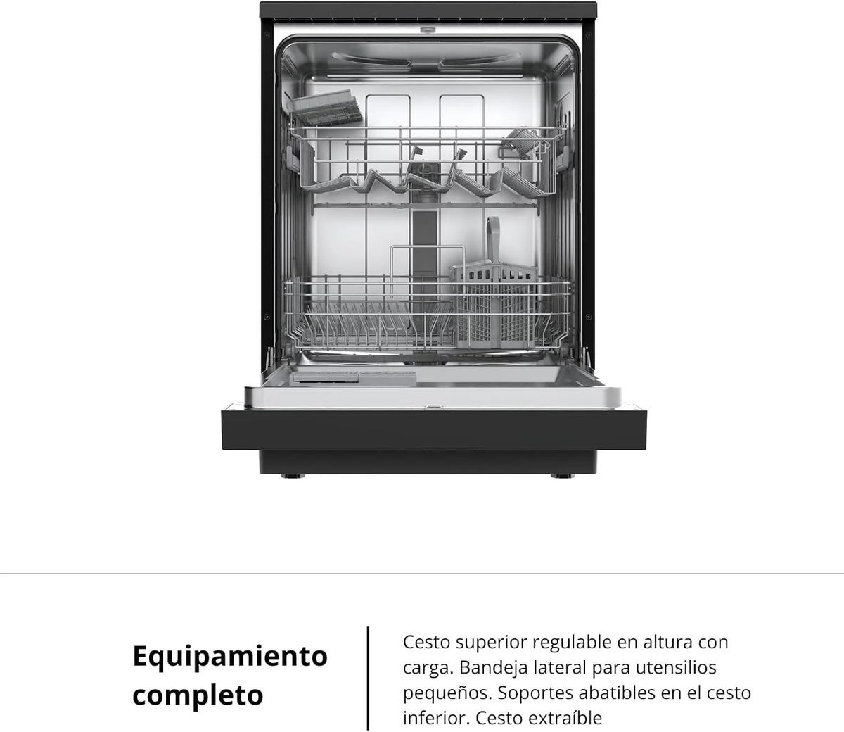 Corberó - Lavavajillas 60 cm Excellence | CLVM7725B | 14 Cubiertos | 6 Programas | 4 Temperaturas | Display LED | Función Auto Apertura | Negro