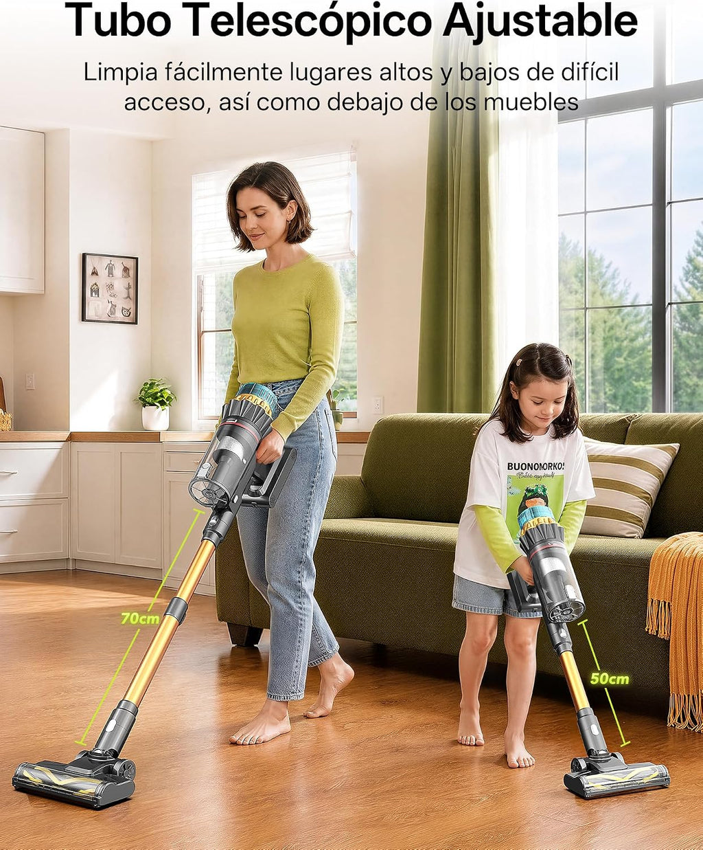 Vexilar Aspiradora sin Cable V14Pro 60kPa/1L/60Min, Multiusos Accesorios,Autoportante,Batería Extraíble,Ligero,Fácil Maneja,Aspirador Escoba Vertical para Suelos/Alfombras/Pelos/Coche