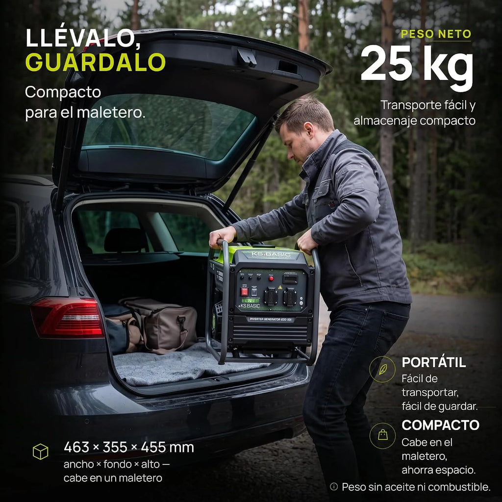 K&S BASIC 38i Generador inverter 3,8 kW, generador de corriente a gasolina portátil
