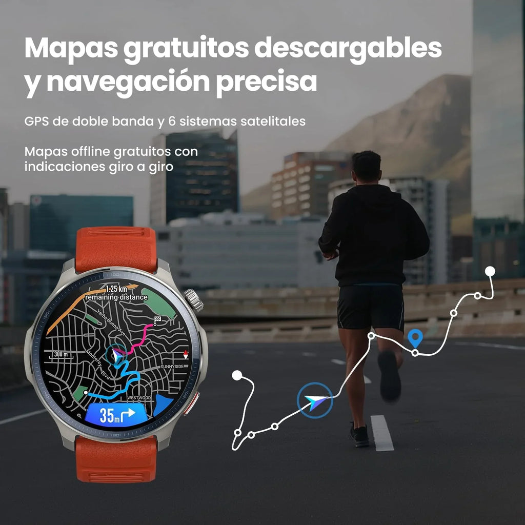 Amazfit Balance 2 Reloj Inteligente Hombre 47mm, Pantalla AMOLED 1,5" Cristal de Zafiro, smartwatch con NFC, GPS, batería de 21 días, 170+ Modos Deportivos, Hyrox, Golf, para Android y iPhone