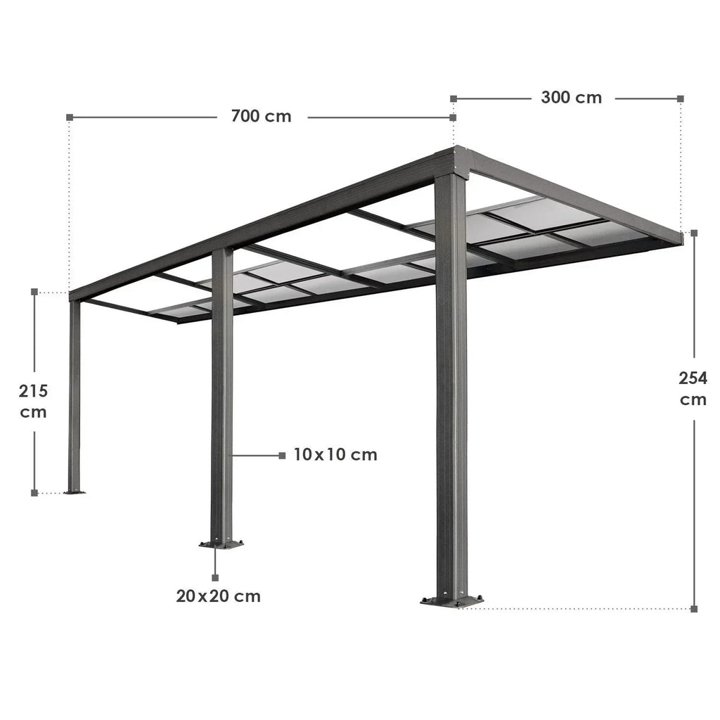 2025 Toldo para terraza Jakarta con paneles de policarbonato