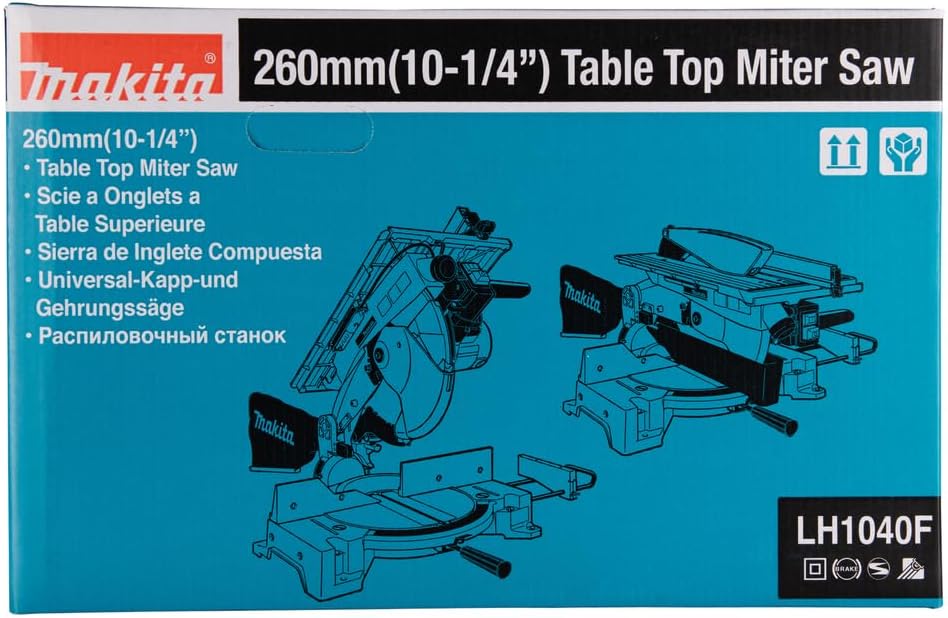 Makita LH1040F - Ingletadora Con Mesa Y Luz 1650W 4800 Rpm Disco 260 Mm 14 Kg