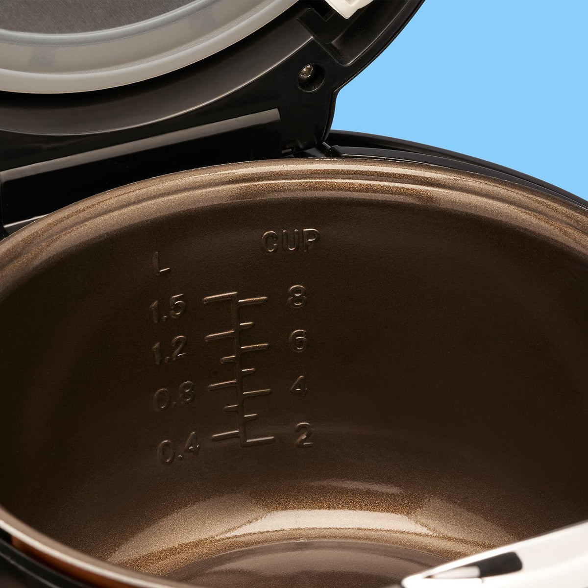 REISHUNGER Olla Arrocera Eléctrica y Vaporera – 1,5 L – Negra