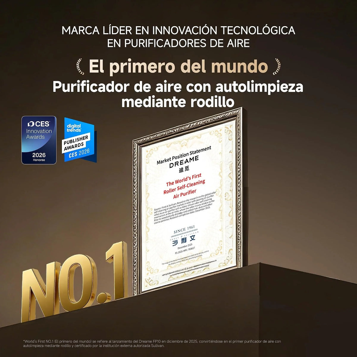 DREAME FP10 Purificador, Recogida Potente, Purificación Duradera