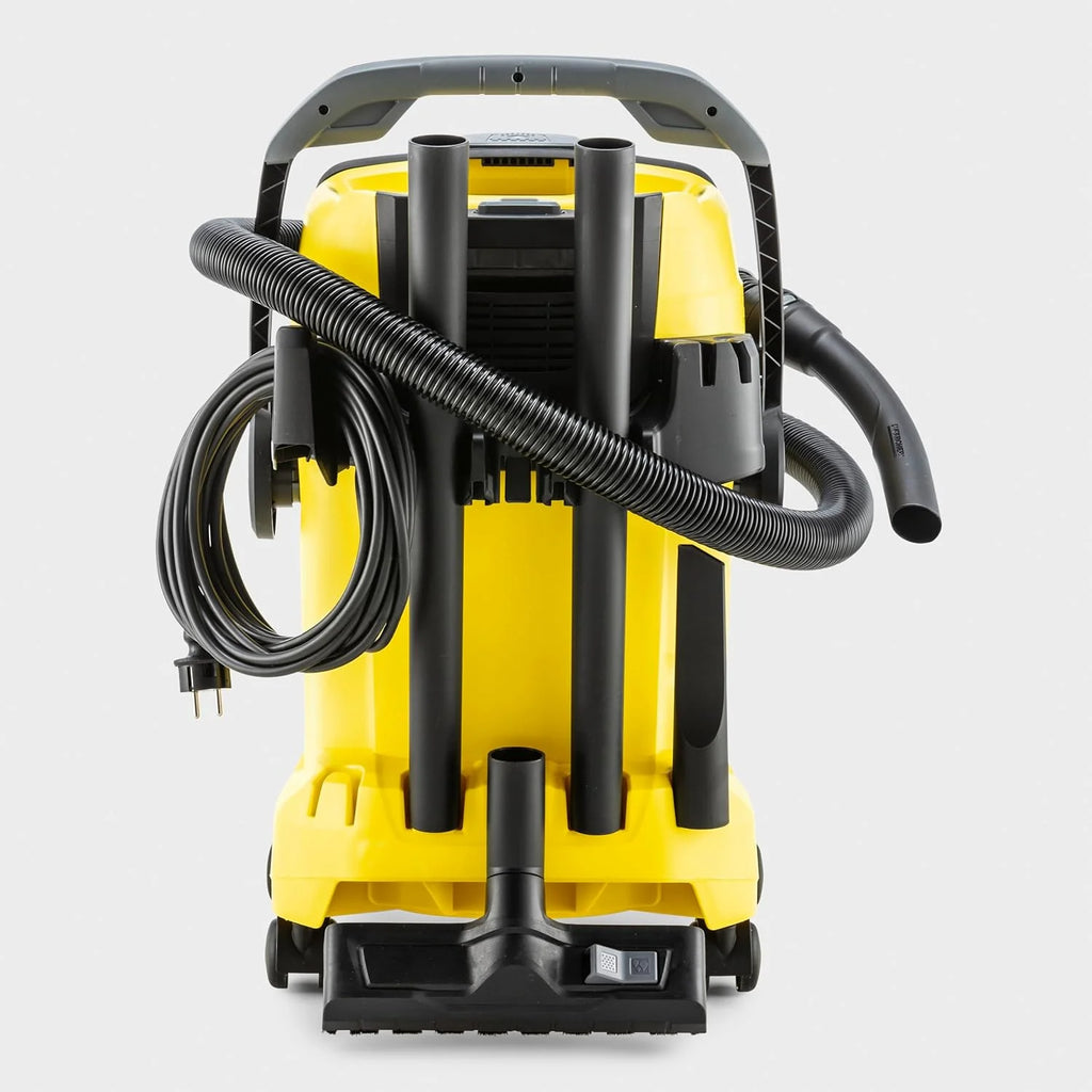 Kärcher, Aspirador en Seco y Húmedo WD 5 V-25/5/22, Filtro cartucho, 1100 W, Función soplado, Boquilla suelo y ranuras, Yellow/Black, Depósito de plástico 25 l, Manguera aspiración 2,2 m