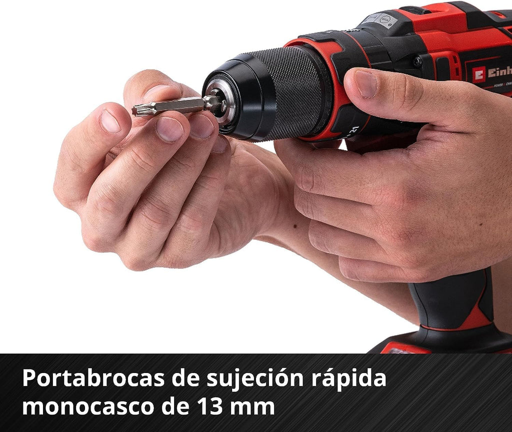 Einhell Set de taladro percutor con batería TE-CD 18/40 Li-i +64 (2x2,0 Ah)