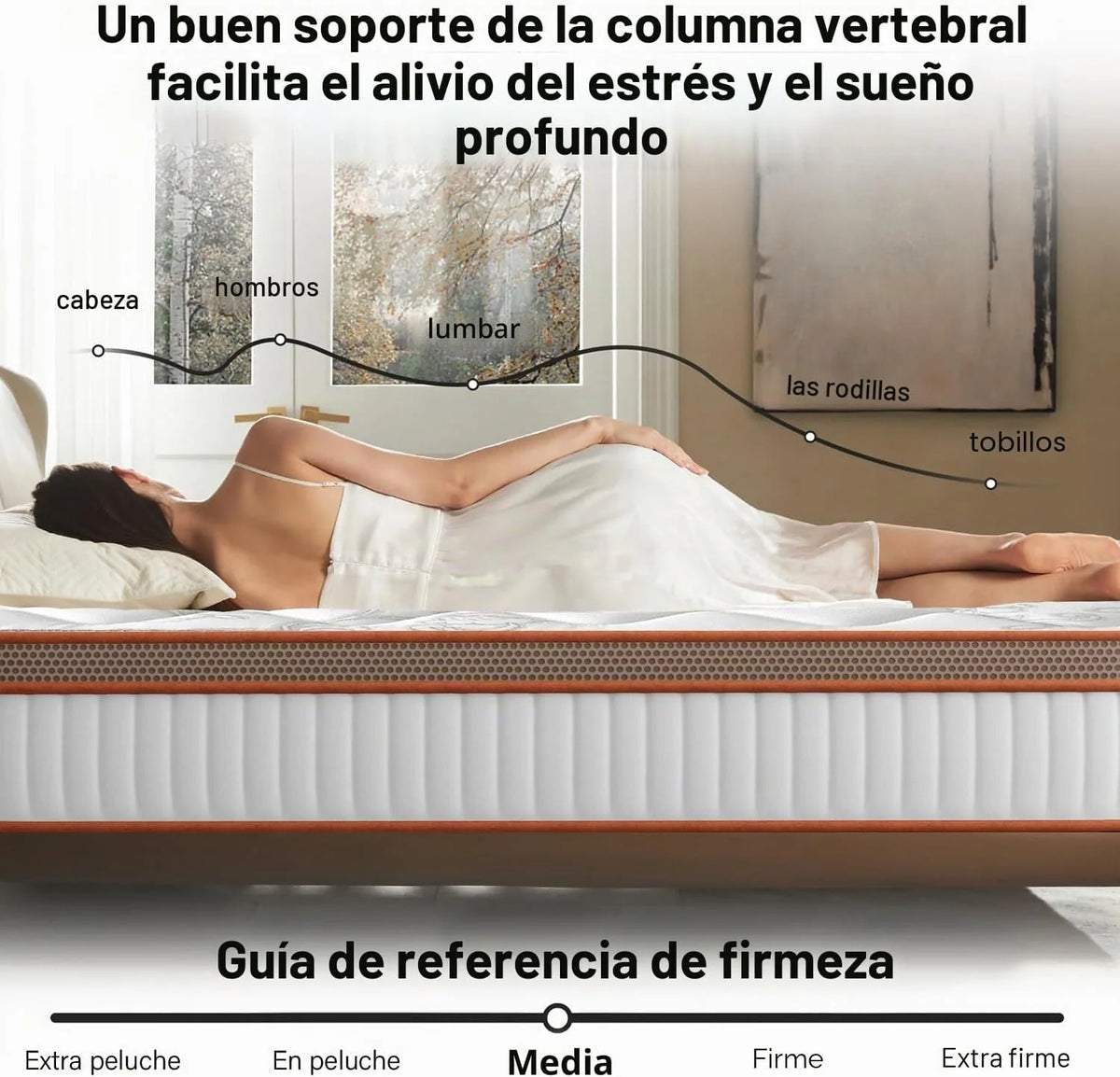 Memory Foam Mattress 140 x 200 cm Memory Foam, Height 30 cm, Comfort and Medium Firmness | Anti-Mite, Anti-Bacterial, Breathable, Hypoallergenic | Oeko-Tex Certified, Spring Mattress