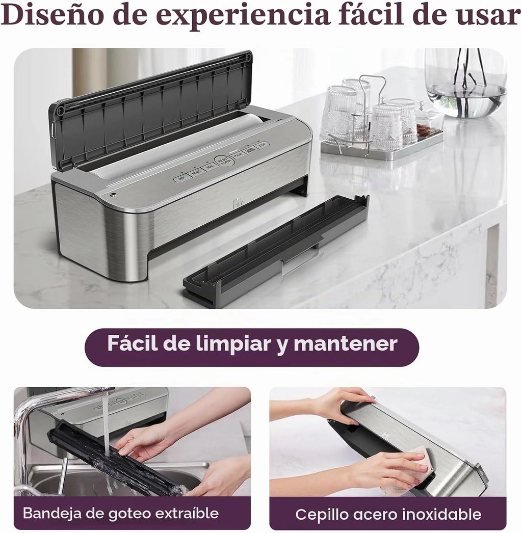 Mesliese 85kPa 120W Envasadora al Vacío, Cortador, 2 Rollos