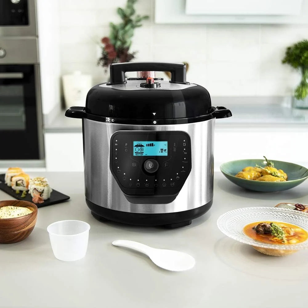 Cecotec Olla Programable GM Modelo H Deluxe. Programable 24 horas, Capacidad 6 litros,Sistema de cocción inteligente, Función báscula,Temperatura ajustable, Presión ajustable