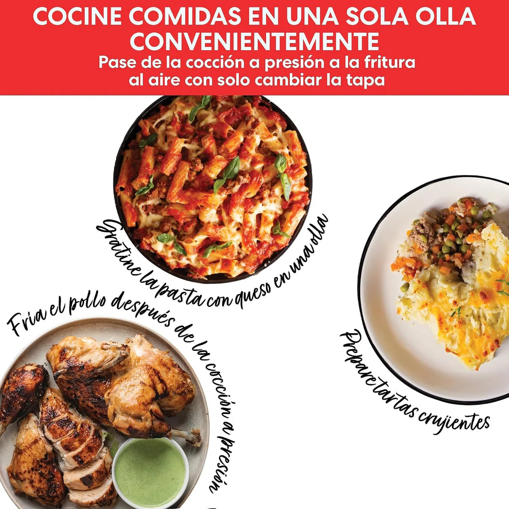 Instant Pot DUO CRISP + Air Fryer 8L, Acero inoxidable - Robot de cocina (11 funciones en 1: olla a presión, sartén, vapor, olla lenta) (140-0042-01-EU)