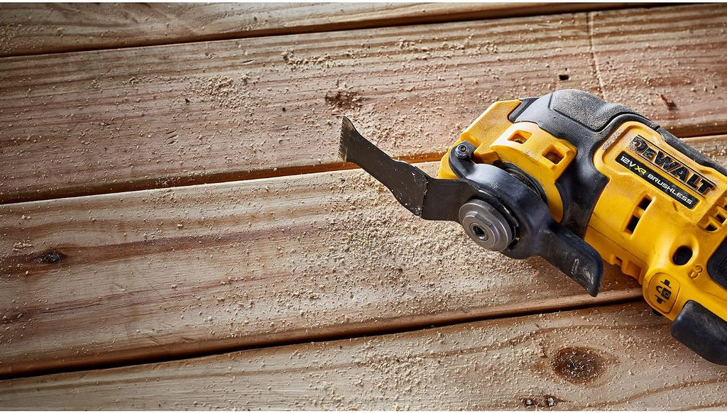DeWalt DCS353D2-QW, Multiherramienta oscilante, Sin escobillas, Adaptador Multifit, Luz LED, Juego de 29 accesorios, 2 baterías, cargador y Maletín TSTAK