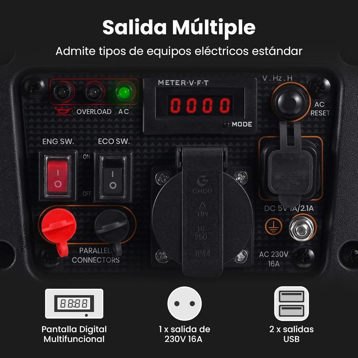 maXpeedingrods 1200W Generatore di Corrente Portatile Leggero 11,5 kg
