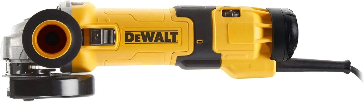 DEWALT DWE4257-QS - Mini-Amoladora Eléctrica de 125 mm, Potencia 1500W, Rosca M14, Velocidad hasta 10000 rpm, Protección contra Re-arranque, Sistema de Extracción de Polvo
