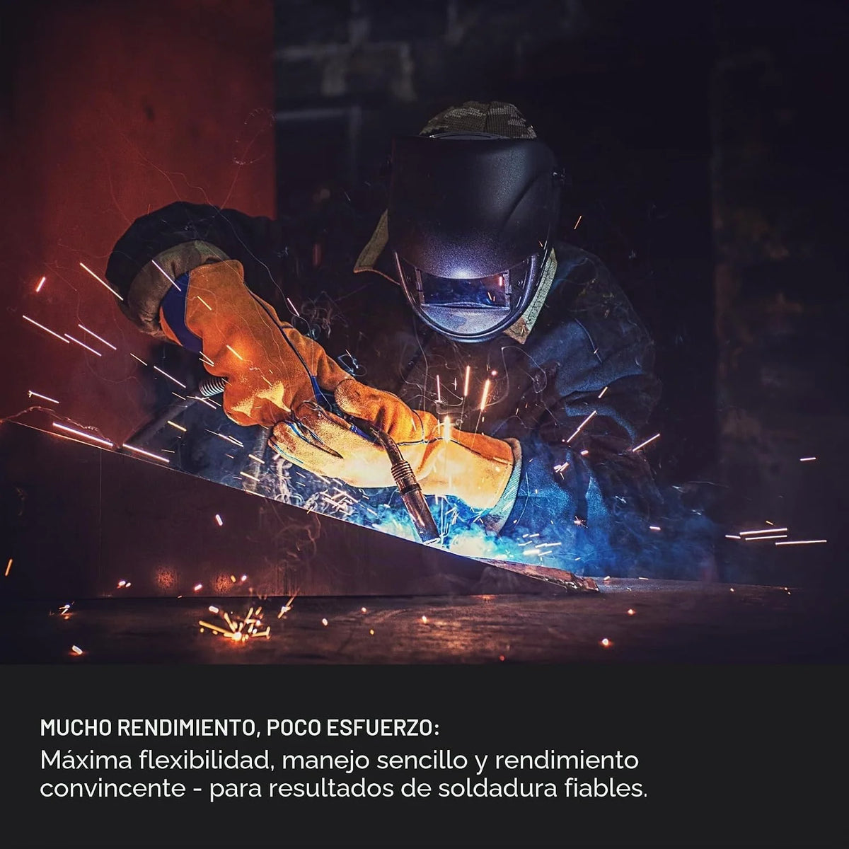 Güde Uni-Mig 125 SYN - Soldadora universal (230 V, 4 en 1, 120 A máx. corriente de soldadura, regulador de 20-120 A, incluye soporte para electrodos, paquete de manguera, abrazadera de tierra