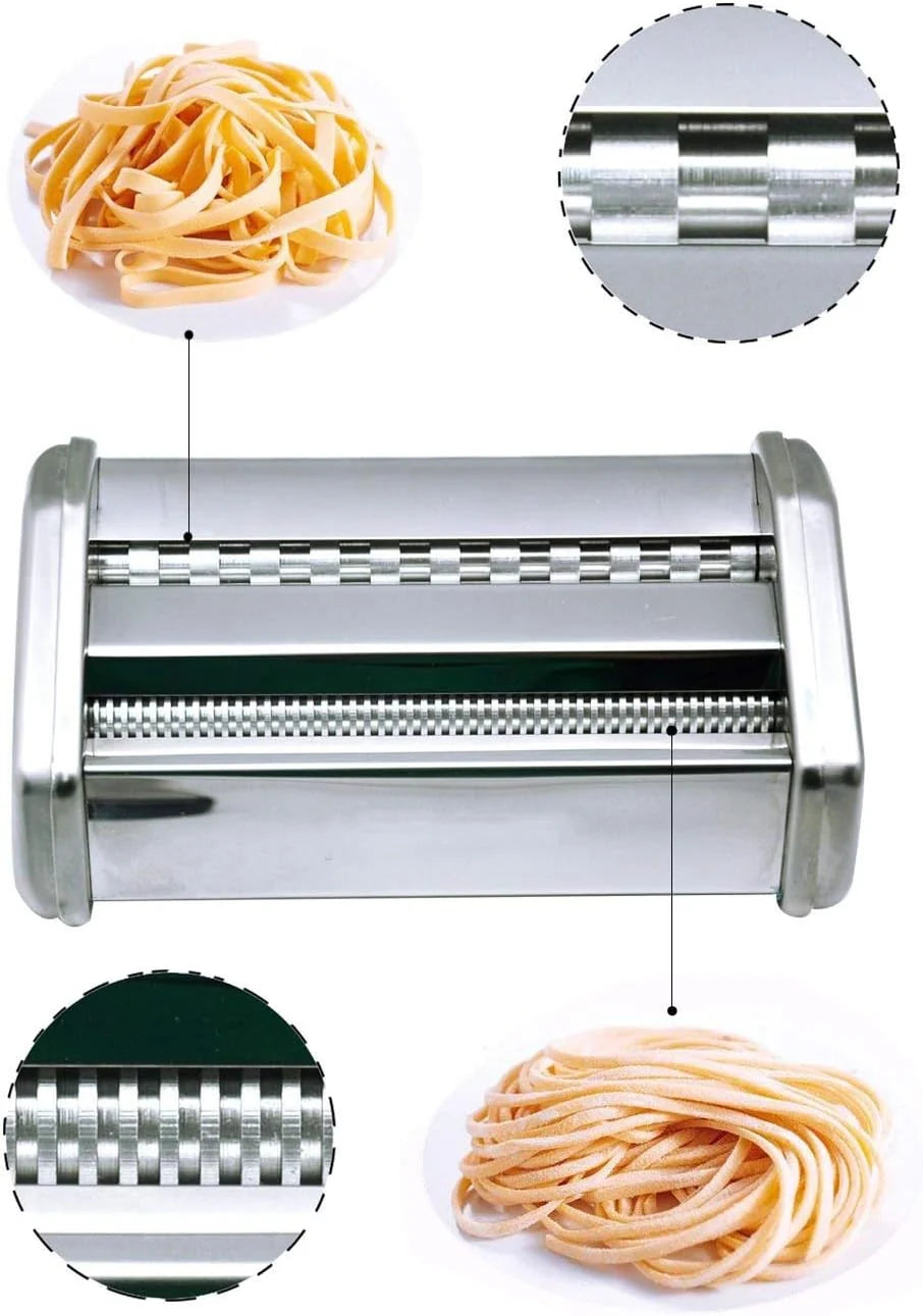 Shule - Máquina de pasta eléctrica con motor automático con manivela y rodillos multifuncionales
