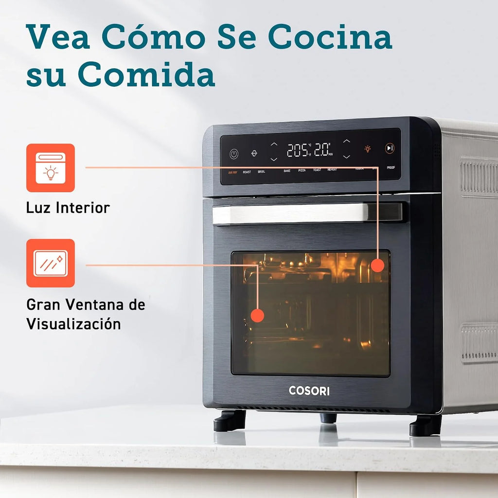 Cosori Freidora de Aire Horno 12L con Doble Resistencia y Ventana