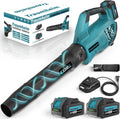 Soplador de Hojas a Batería, Inalámbrico, 3 Velocidades, 1200 m³/h, con 2 Baterías de 4,0Ah/21V, para Jardín, Hojas, Polvo y Nieve