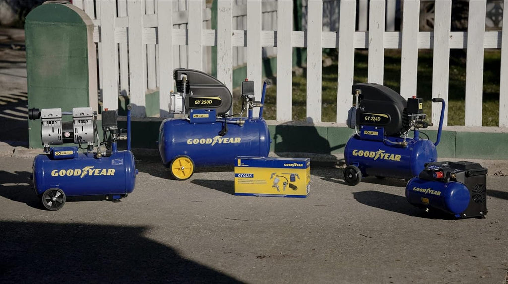 Goodyear - Compresor de Aire Eléctrico 24L 165 L/min 8 Bar 2 CV