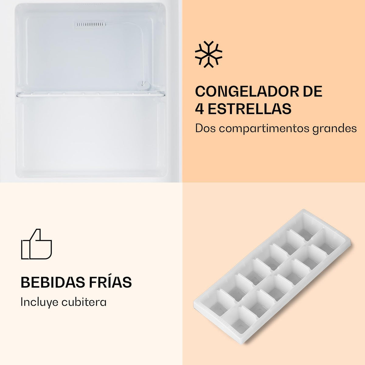 Klarstein Congelador Pequeño Vertical, Mini Congelador Portatil Silencioso para Casa y Oficina, Capacidad 33 l. con Estante, Eficiencia Energética, Estante, Dep. Hielos y Rascador