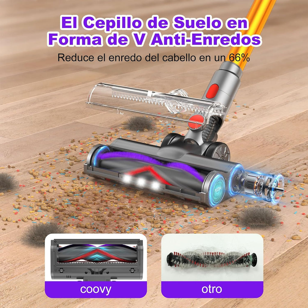 coovy SU7 Aspiradora sin Cable 580W/55Kpa/75Mins. Aspiradora de Mano