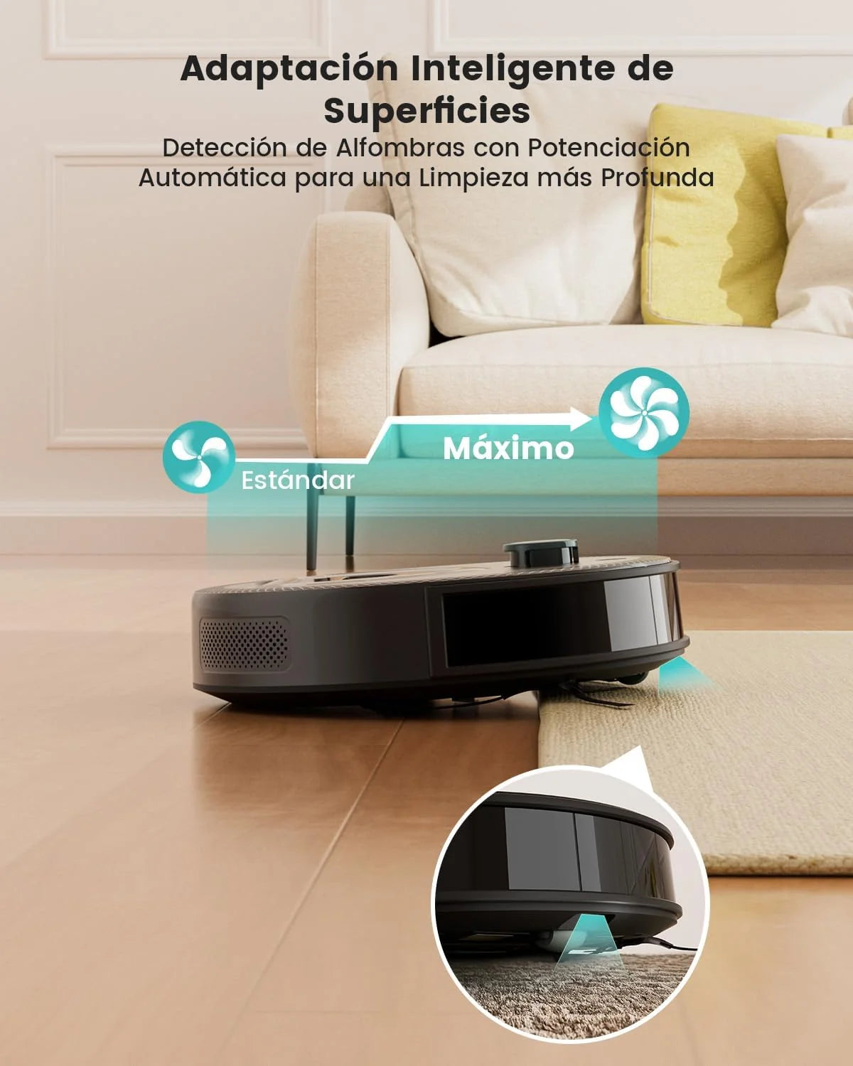 Lefant M330 Pro Robot Aspirador y Fregasuelos con Mapeo 3 en 1, 5000Pa
