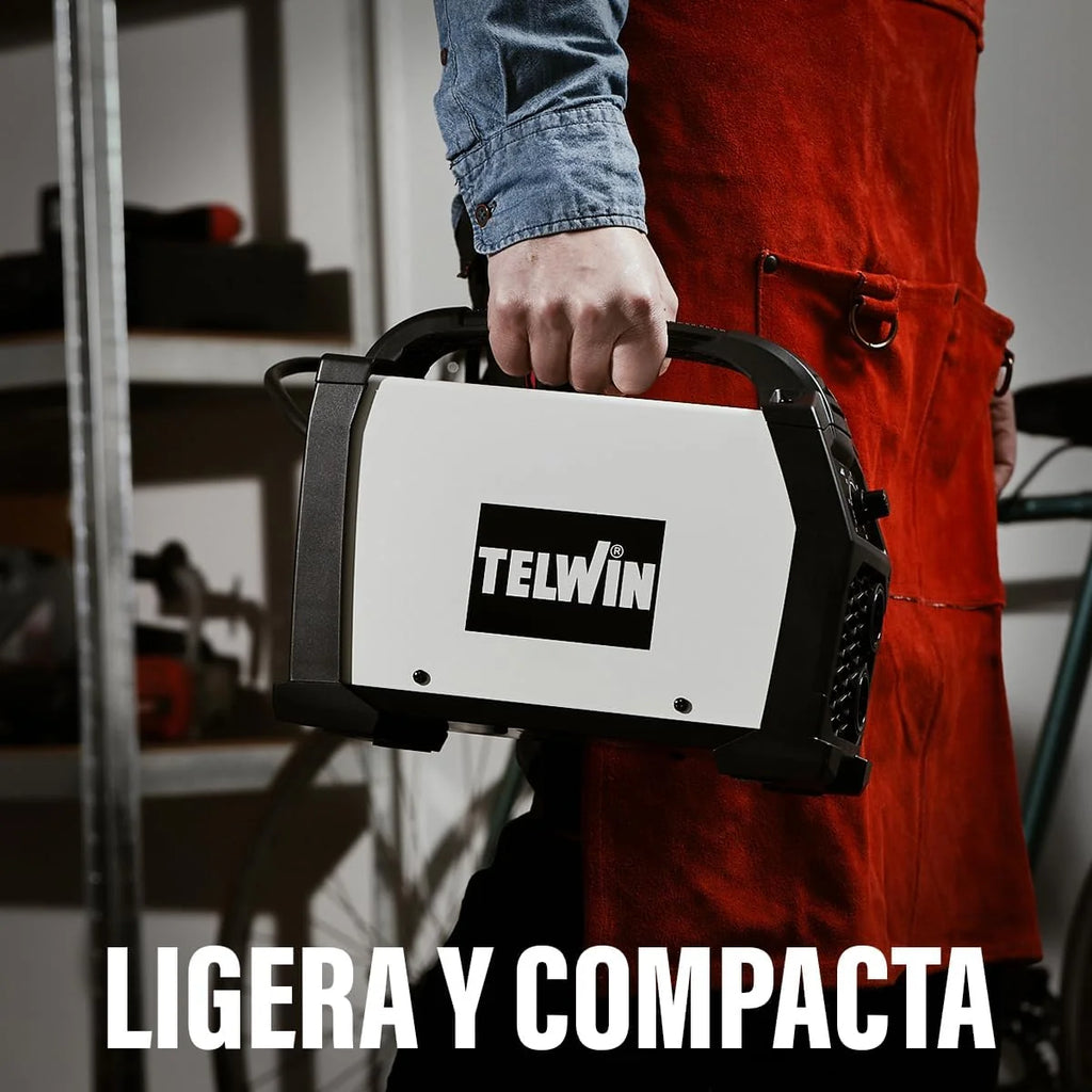 T-Arc 164 Soldadora Inverter Electrodo MMA 150A, con Máscara Automática tipo Casco y Accesorios, Máquina para Soldar Portátil Compacta y Sencilla, para Mantenimiento y Bricolaje Doméstico, 230V