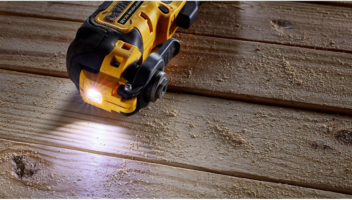 DeWalt DCS353D2-QW, Multiherramienta oscilante, Sin escobillas, Adaptador Multifit, Luz LED, Juego de 29 accesorios, 2 baterías, cargador y Maletín TSTAK
