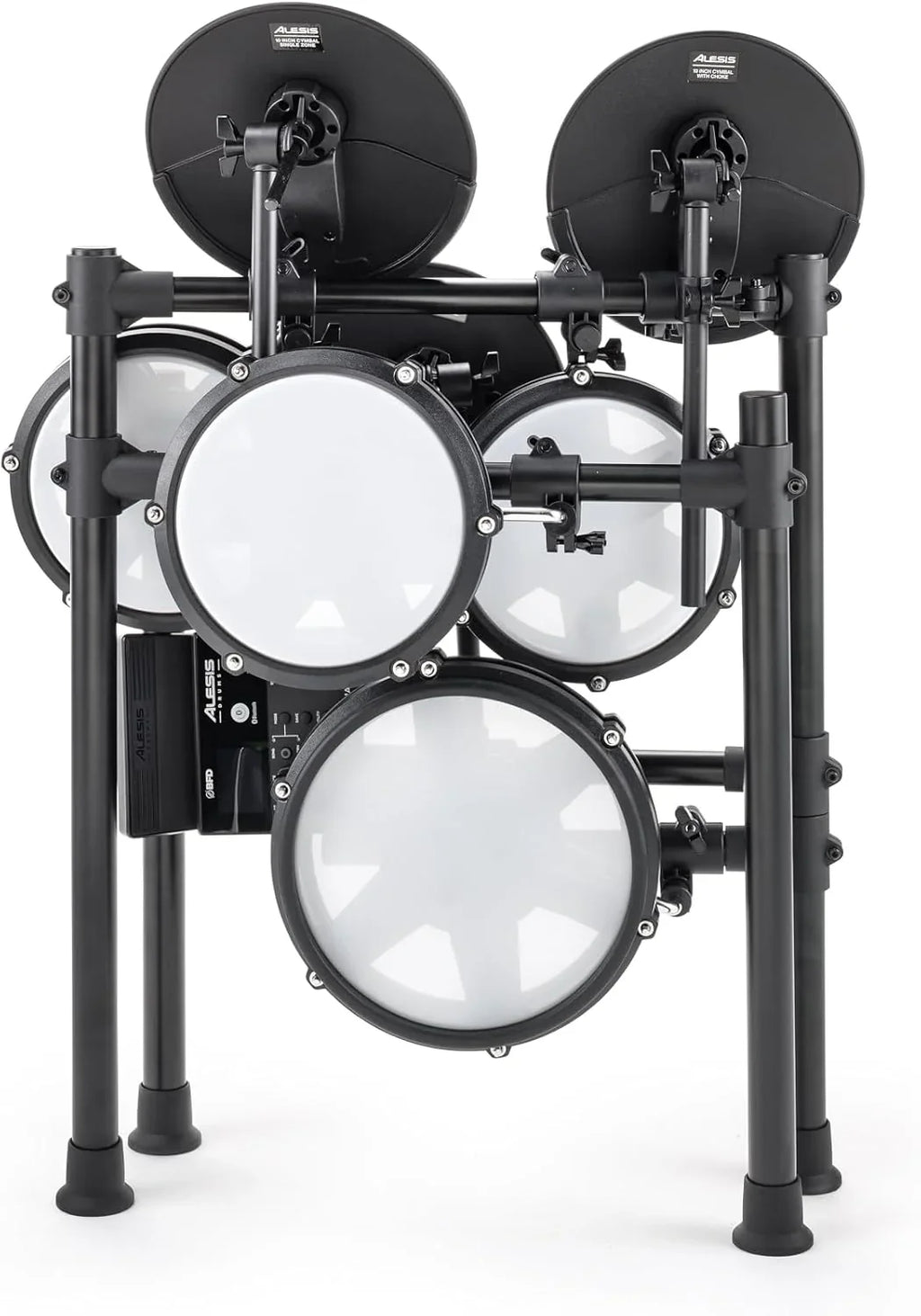 Alesis Nitro Max Kit Batería Electrónica con Parches Silenciosos de Malla, Caja de Doble Zona de 10", Bluetooth, 440+ Sonidos Auténticos, Lecciones Drumeo, USB MIDI, Pedal de Bombo