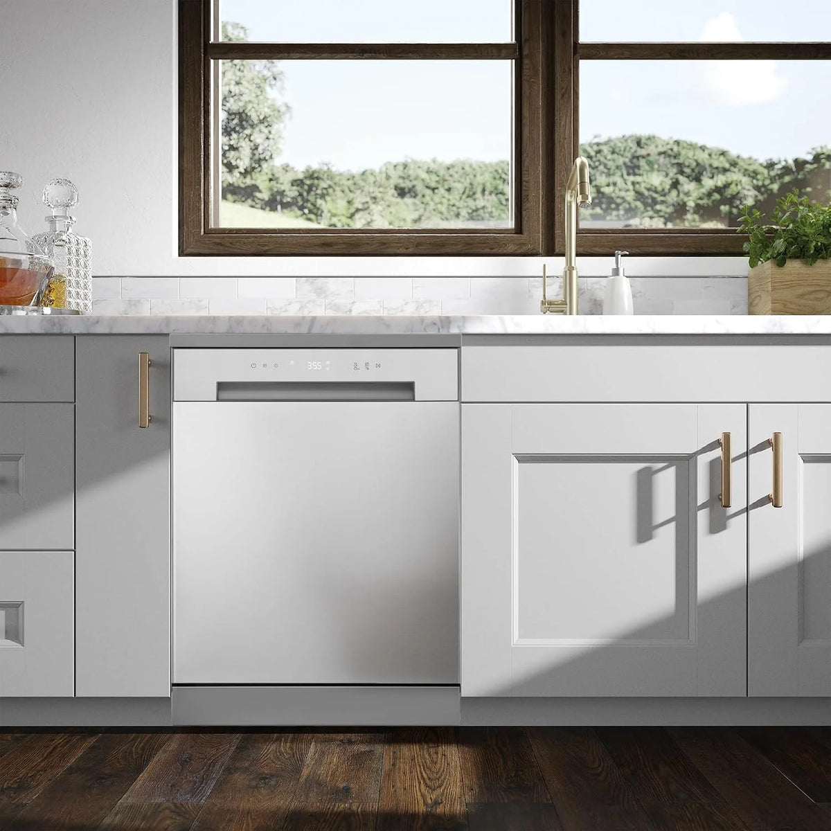 LG DF030FL - Lavavajillas 60 cm, 13 cubiertos, cuba de acero, Serie 100, Eficiencia E, Inox Antihuellas